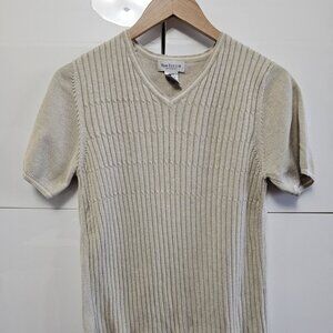 Van Heusen Women's Short Sleeve Cable Knit Sweater